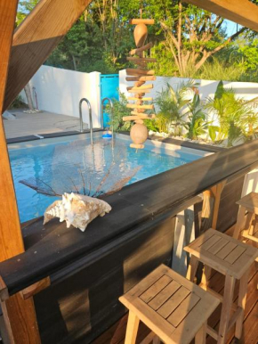 Ti Oasis COLIBRI, 1 chambre, piscine, à 150m de la Plage